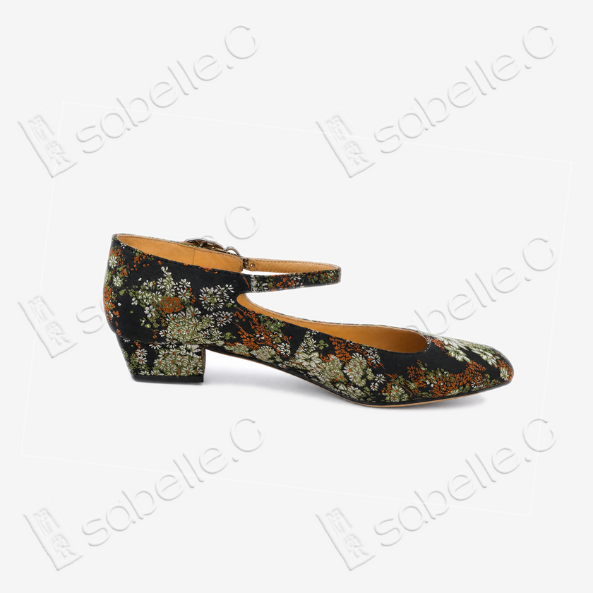 Song‑Brocade Floral Mary‑Jane Heels - 宋錦瑪麗珍高跟鞋