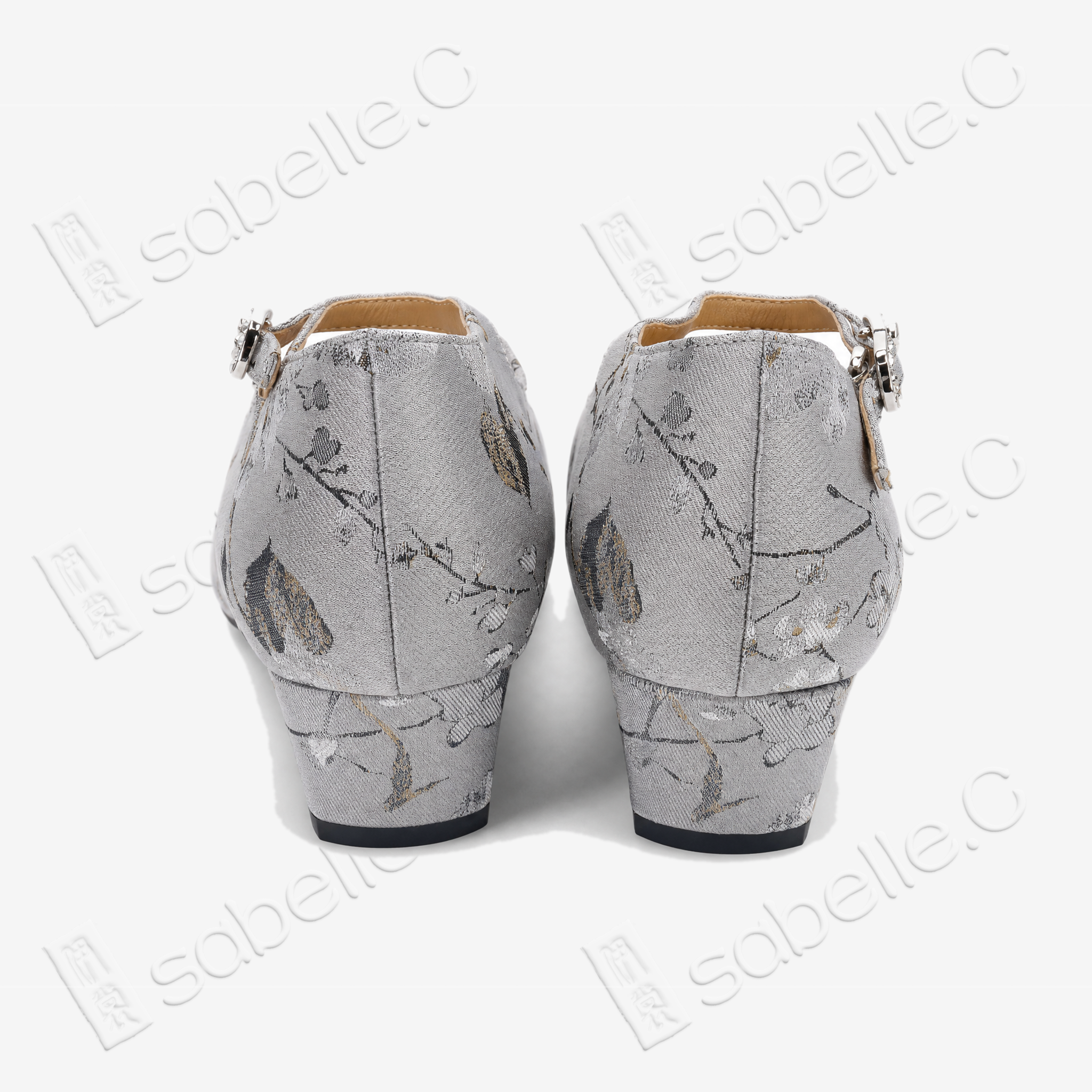 Song‑Brocade Floral Mary‑Jane Heels - 宋錦瑪麗珍高跟鞋