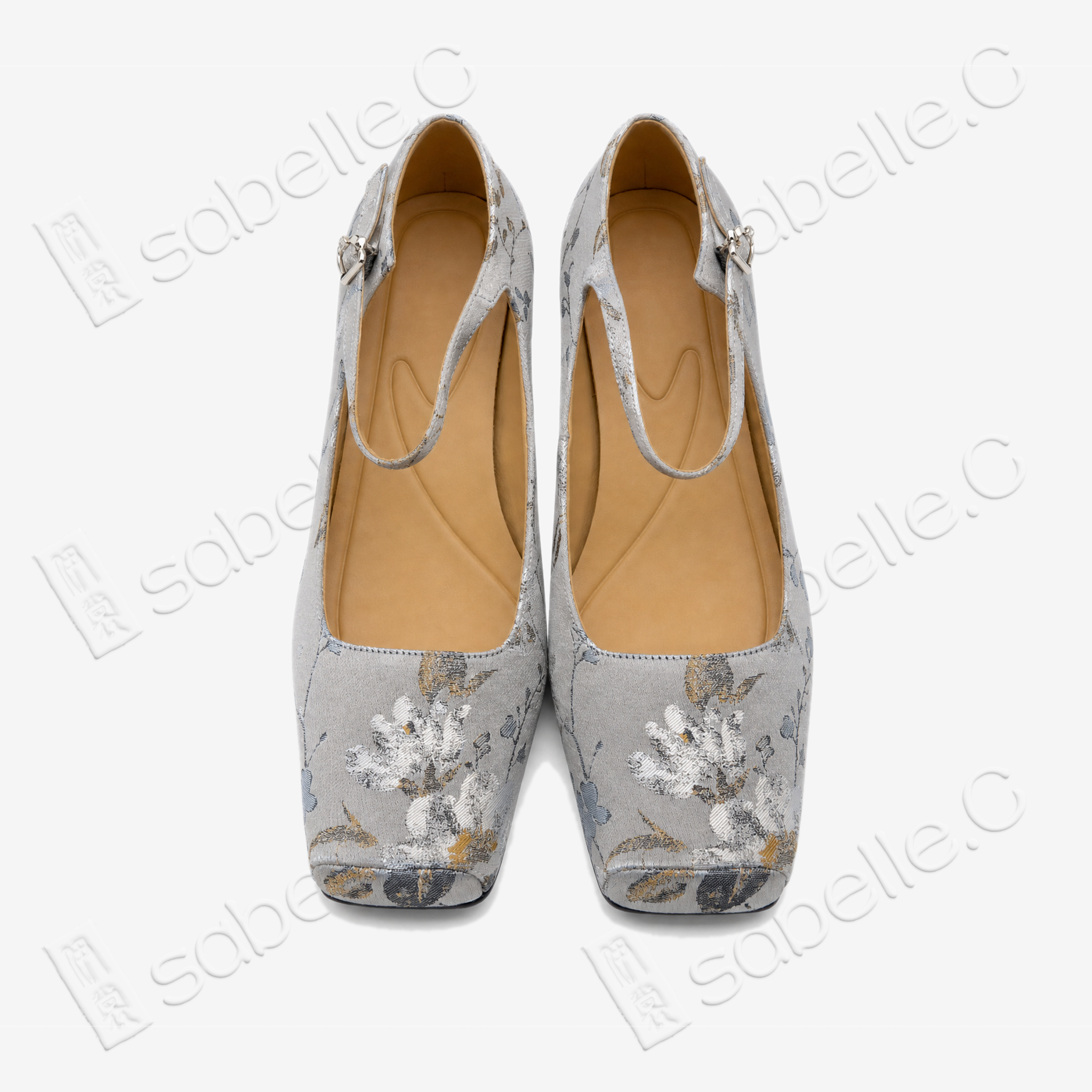 Song‑Brocade Floral Mary‑Jane Heels - 宋錦瑪麗珍高跟鞋