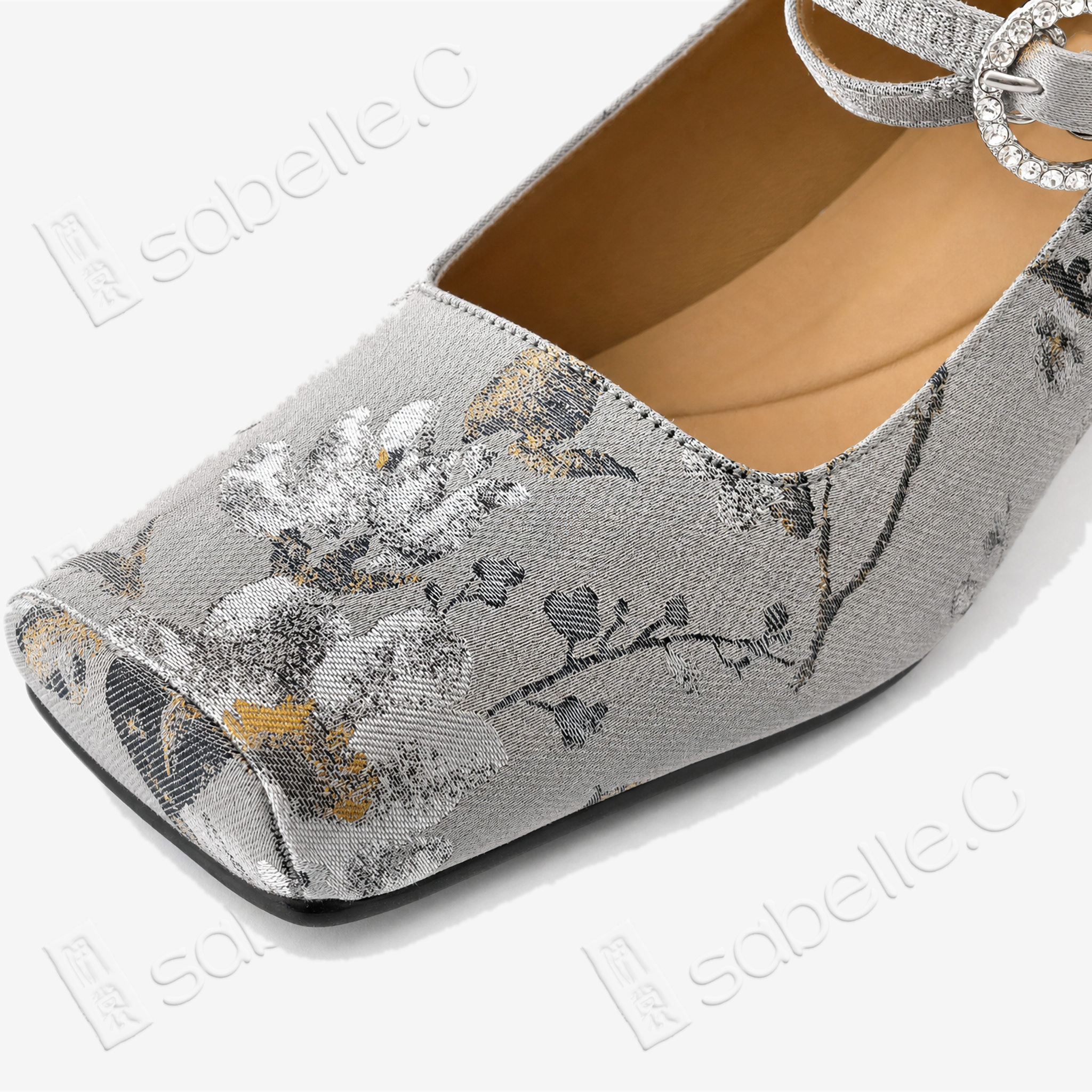 Song‑Brocade Floral Mary‑Jane Heels - 宋錦瑪麗珍高跟鞋