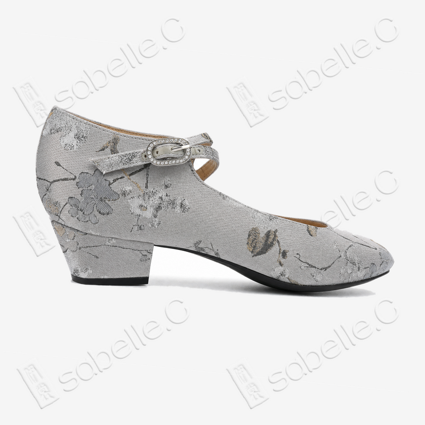 Song‑Brocade Floral Mary‑Jane Heels - 宋錦瑪麗珍高跟鞋
