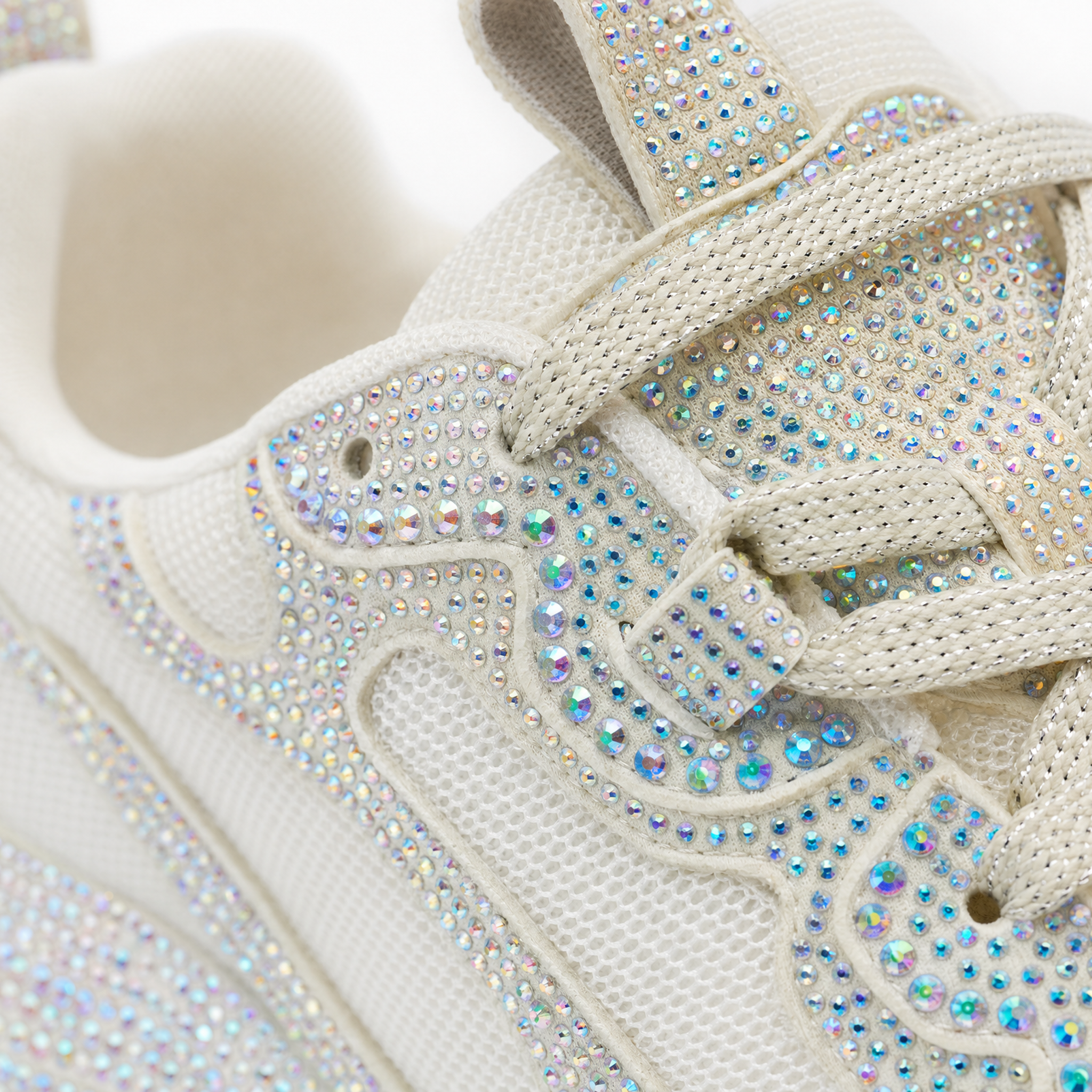 Full‑Crystal Platform Sneakers - 滿鑽厚底老爹鞋