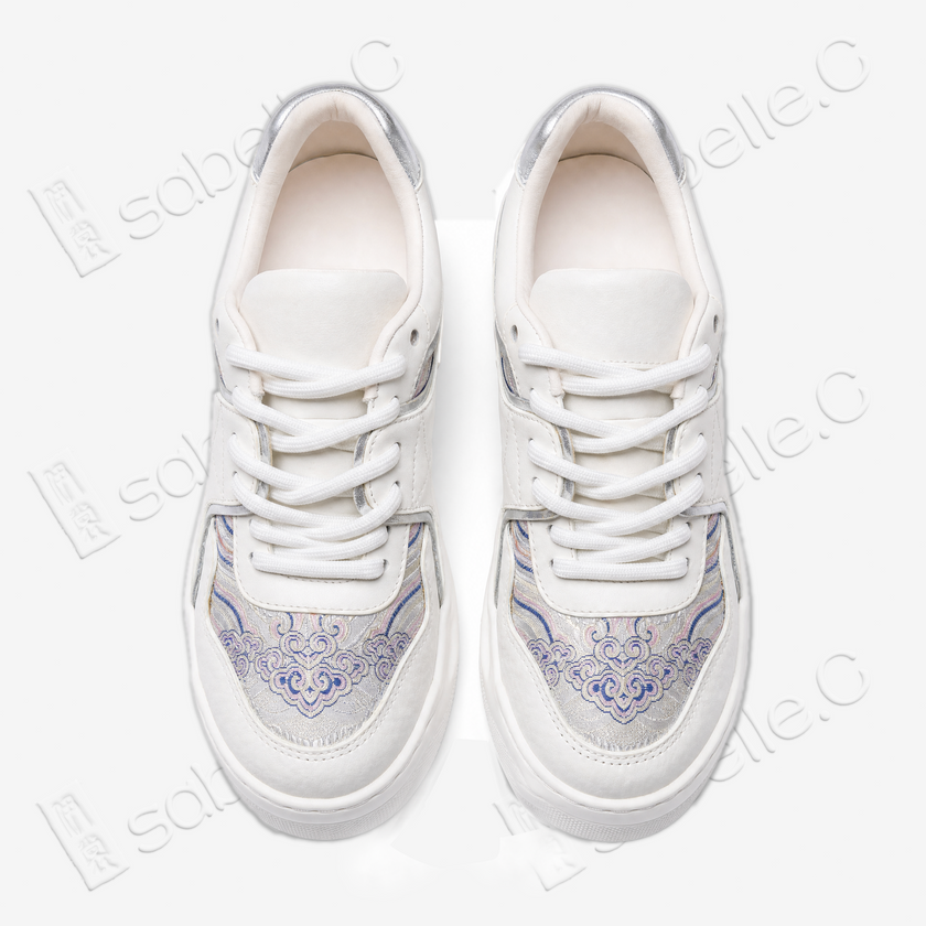 Song‑Brocade Platform Sneakers - 宋錦祥雲厚底板鞋