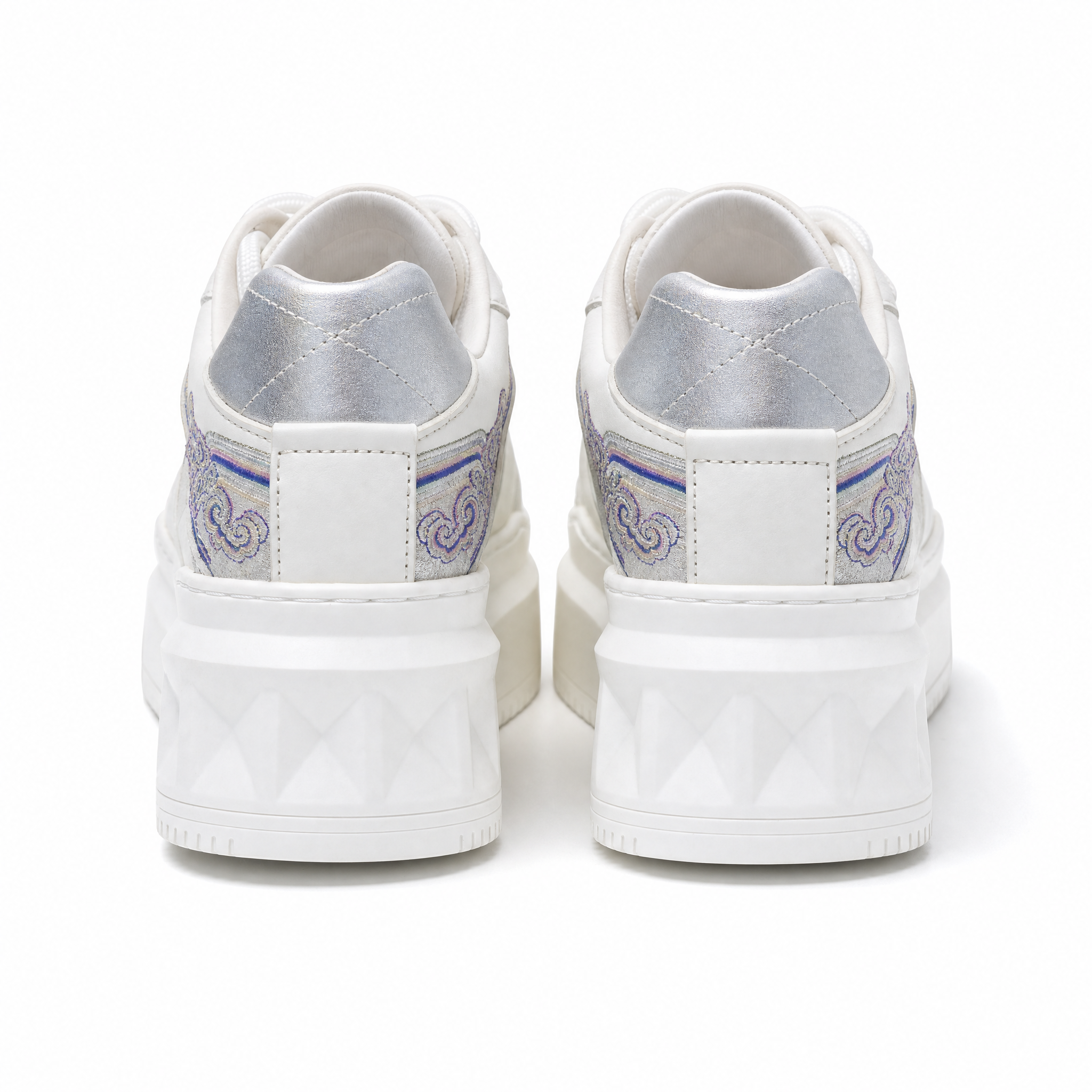 Song‑Brocade Platform Sneakers - 宋錦祥雲厚底板鞋