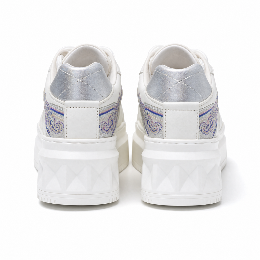 Song‑Brocade Platform Sneakers - 宋錦祥雲厚底板鞋
