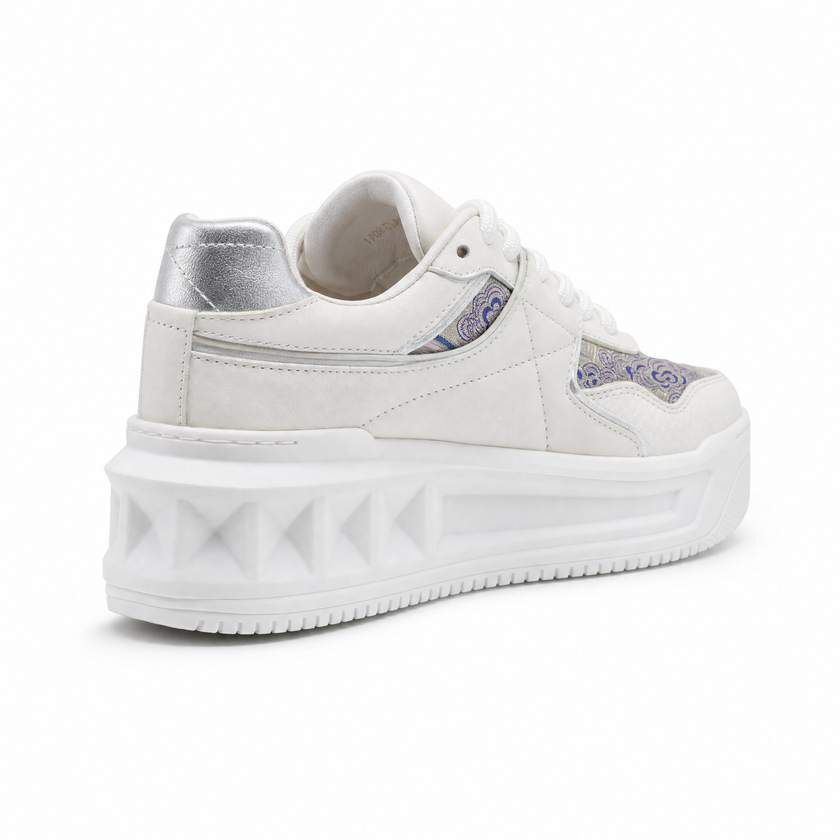 Song‑Brocade Platform Sneakers - 宋錦祥雲厚底板鞋