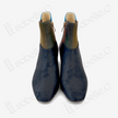 Gambiered Canton Silk Heel Ankle Boots - 香雲紗尖頭短靴