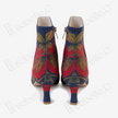 Gambiered Canton Silk Heel Ankle Boots -  香雲紗尖頭短靴