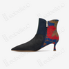 Gambiered Canton Silk Heel Ankle Boots -  香雲紗尖頭短靴