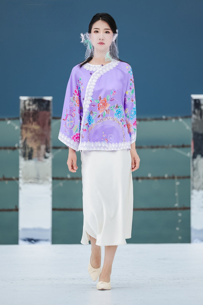 Vintage Silk Satin Blouse | Solo Piece - 古董真絲老緞上衣（孤品）