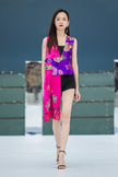 Antique Silk Satin Asymmetrical Design Vest- 真絲老緞背心