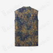 Navy Gilded Blur Motif Gambiered Canton Silk Top - 藏藍鎏金暈紋香雲紗上衣