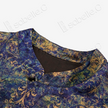 Navy Gilded Blur Motif Gambiered Canton Silk Top - 藏藍鎏金暈紋香雲紗上衣