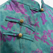 Moss Green Purple Bird Gambiered Canton Silk Top - 「青苔雀芍」香雲紗上衣