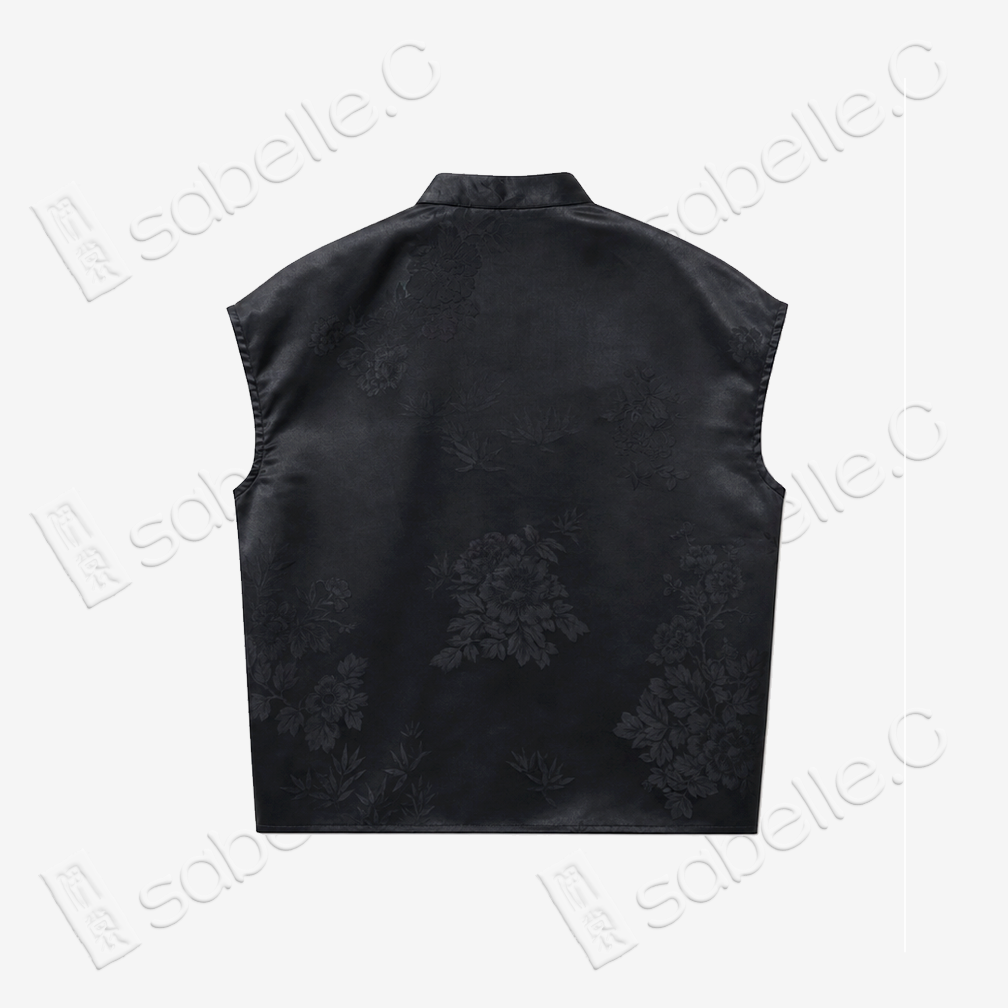 Ink Shadow Hidden Floral Gambiered Canton Silk Top - 「墨影幽芳」香雲紗上衣