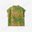 Spring Meadow Impressionist Floral Gambiered Canton Silk Top - 「春野油花」香雲紗上衣