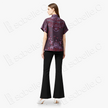 Mulberry Double Happiness Organza Overlay Vintage Silk Blouse - 「紫禧百子」透紗古董老緞上衣