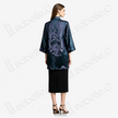 Violet Dragon Phoenix Lotus Vintage Silk Tunic -「龍鳳蓮華」 真絲老緞中長款上衣