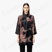 Scarlet Phoenix Magnolia Vintage Silk Tunic -「丹鳳玉棠」 真絲老緞中長款上衣