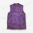Peacock Purple Gambiered Canton Gauze Sleeveless Top