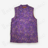 Peacock Purple Gambiered Canton Gauze Sleeveless Top