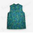 Gambiered Canton Peacock Green Gauze Sleeveless Top