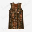 Vintage Grid Floral Gambiered Canton Silk Vest - 萬格古紋香雲紗馬甲