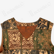 Vintage Grid Floral Gambiered Canton Silk Vest - 萬格古紋香雲紗馬甲