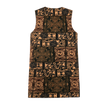 Vintage Grid Floral Gambiered Canton Silk Vest - 萬格古紋香雲紗馬甲
