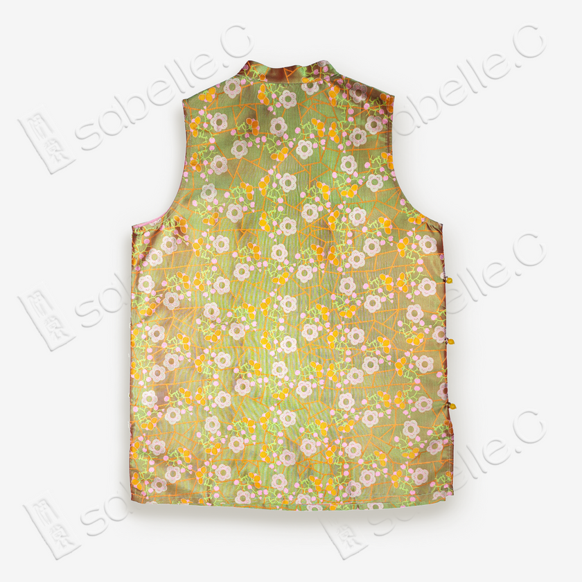 Shu Brocade Gradient Embroidered Sleeveless Top