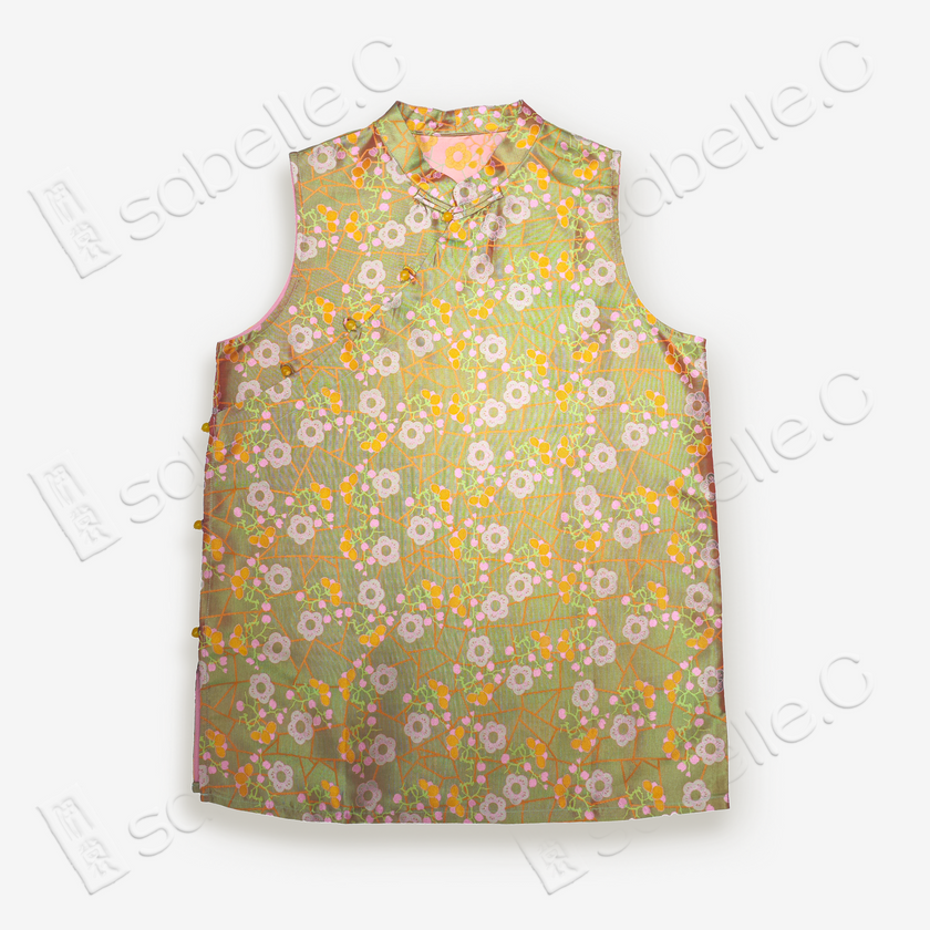 Shu Brocade Gradient Embroidered Sleeveless Top