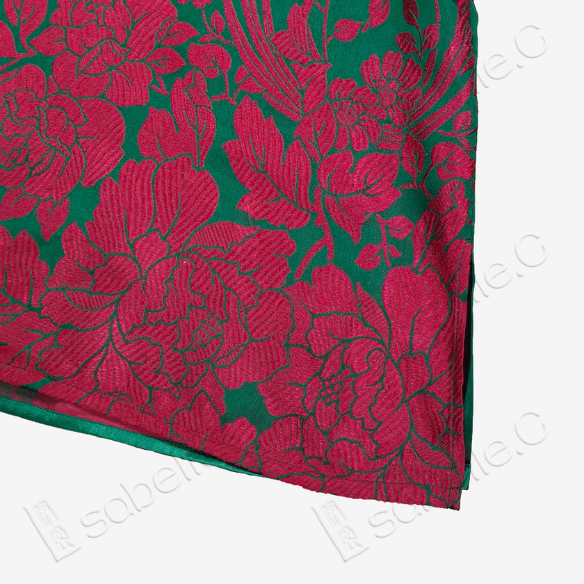 Vintage Silk Short-Sleeve Top - 古董真絲軟緞短袖上衣