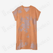 Amber Vintage Silk V-neck Tunic - 「琥珀蝶錦」古董真絲中長款上衣