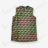 Gambiered Canton Gauze Fish-scale Pattern Long Sleeveless Top