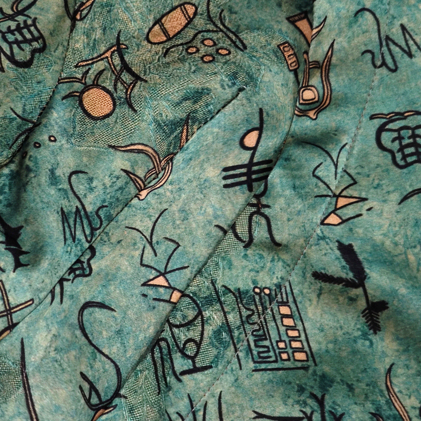 Bronze Inscription Gambiered Canton Silk Top - 古篆銘文香雲紗上衣
