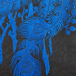 Peacock Butterfly Asymmetrical Silk Tunic - 古董真絲老緞背心上衣