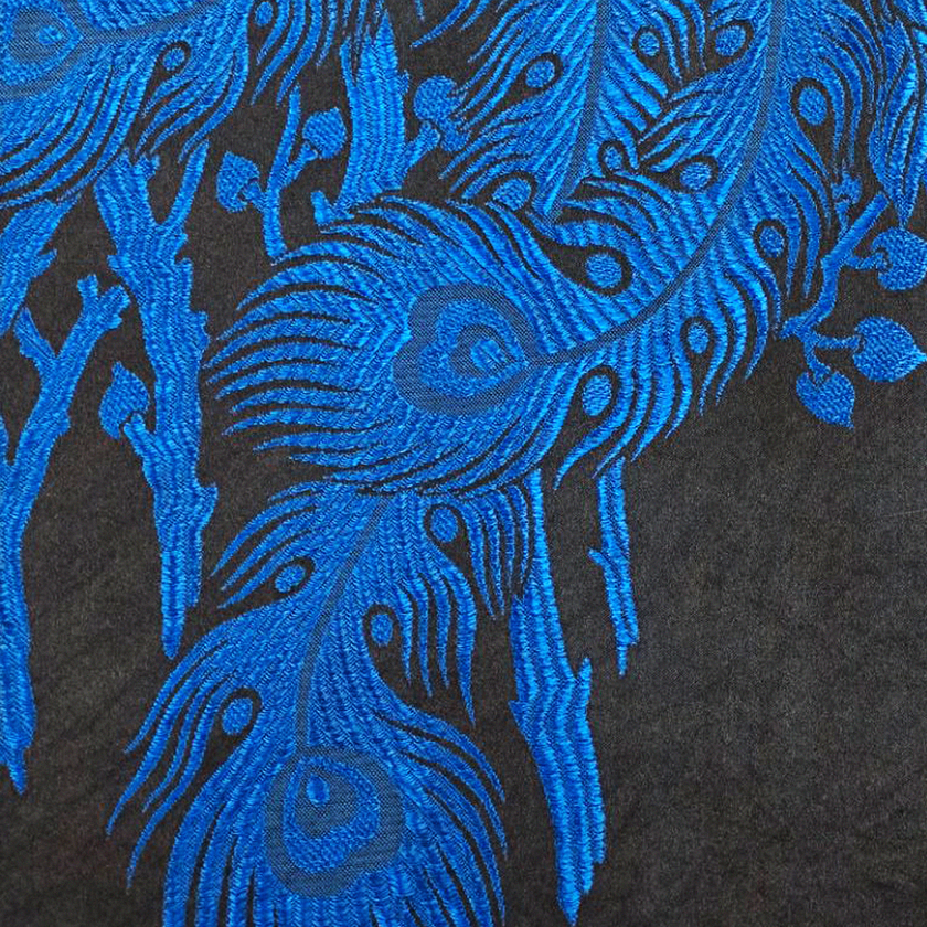 Peacock Butterfly Asymmetrical Silk Tunic - 古董真絲老緞背心上衣