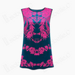 Phoenix Peony Vintage Silk Sleeveless Tunic - 古董真絲老緞無袖上衣