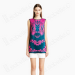 Phoenix Peony Vintage Silk Sleeveless Tunic - 古董真絲老緞無袖上衣