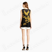 Golden Crane Pine Vintage Silk Satin Sleeveless Tunic - 古董真絲老緞無袖上衣