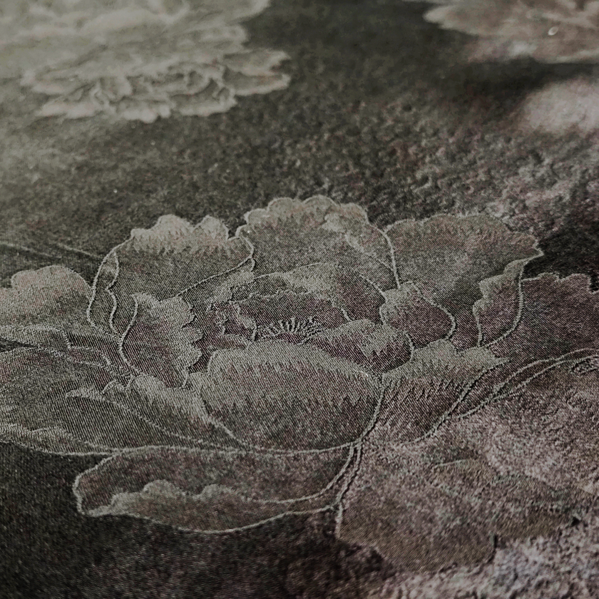 Jacquard Short Blouse in Gambiered Canton Silk