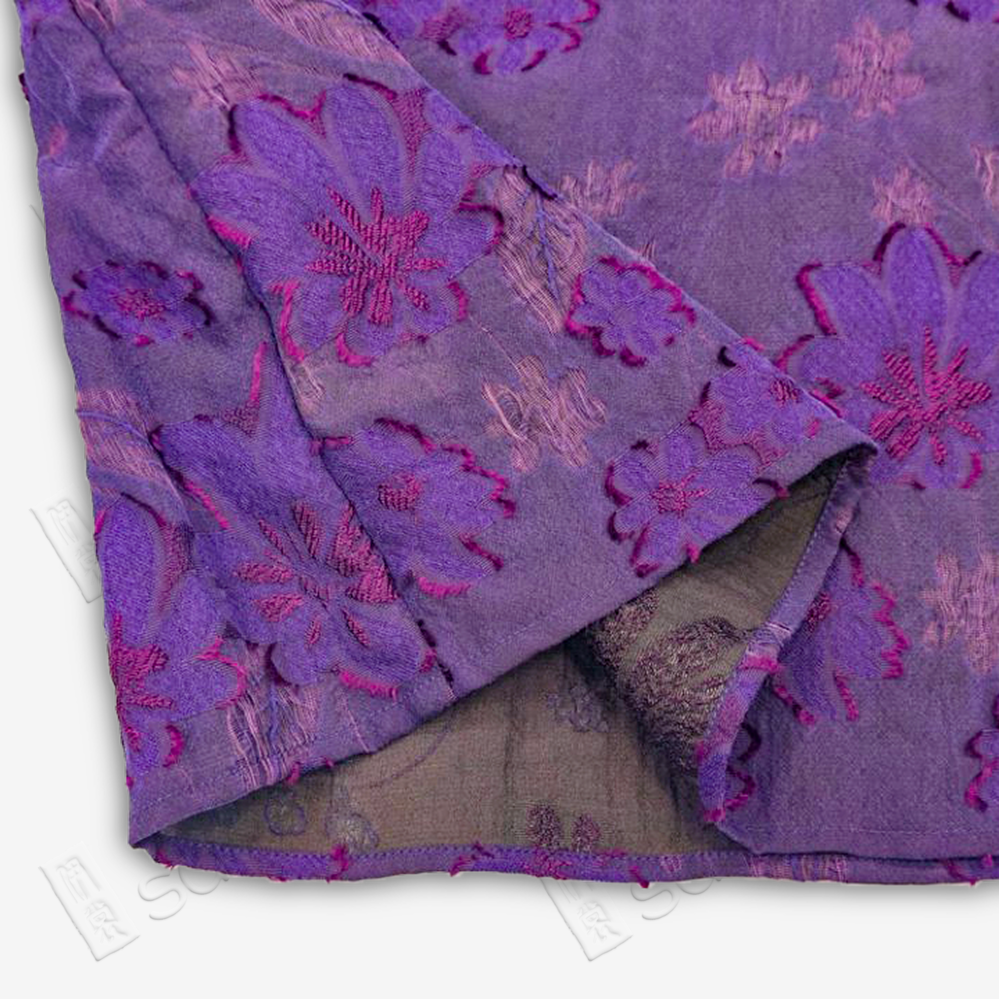 Embroidered Mulberry Silk Short Top