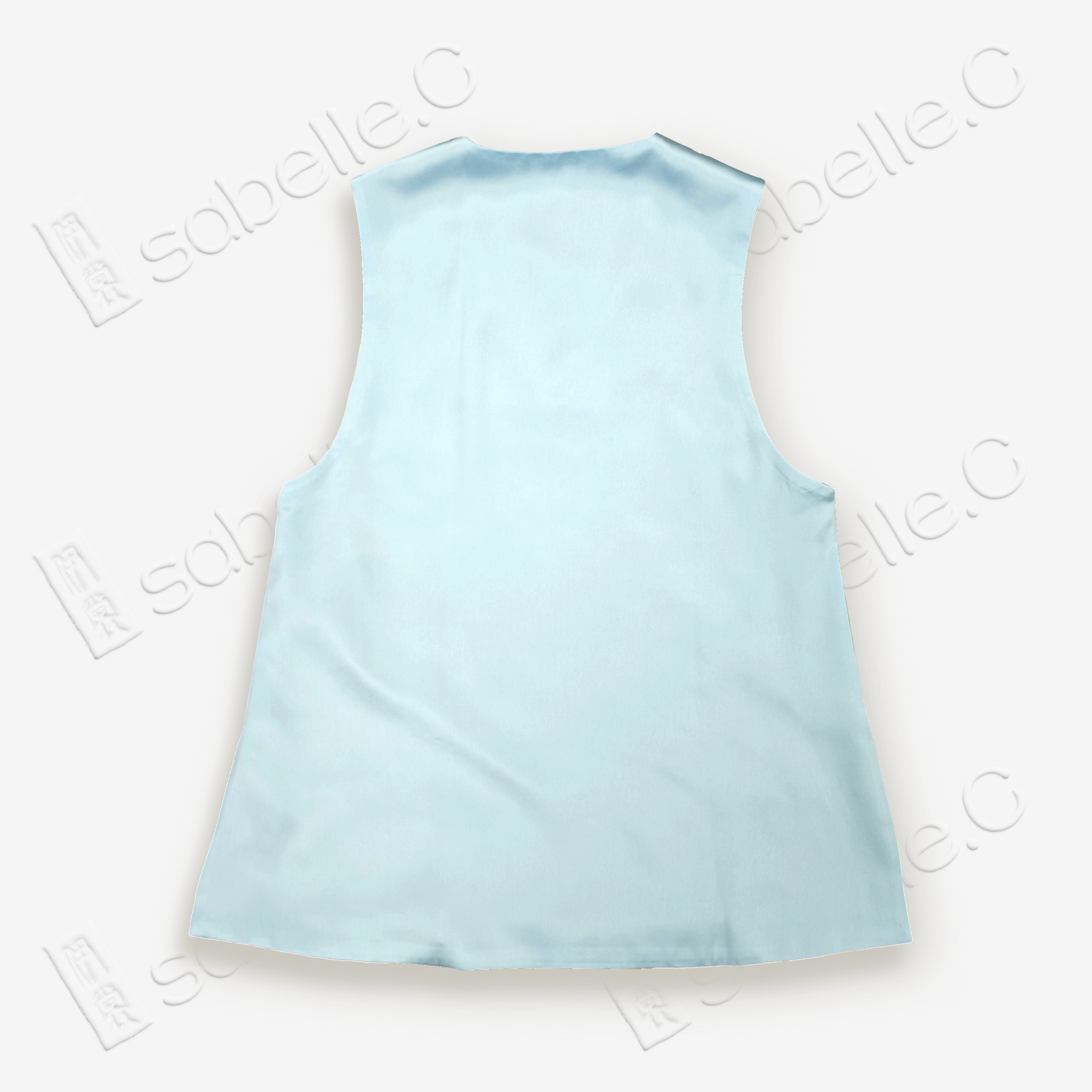 Vintage Embroidered Silk V-Neck Top