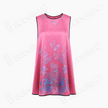 Pink Floral Vintage Silk Satin Sleeveless Tunic - 古董真絲老緞無袖上衣