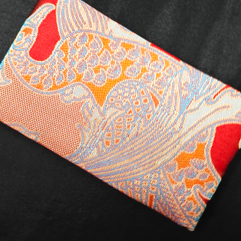 Gambiered Canton Silk Long-Sleeve Top