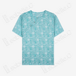 Aqua Ripple Treasure Bloom Shu Brocade Top - 青漪寶相蜀錦短上衣