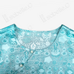 Aqua Ripple Treasure Bloom Shu Brocade Top - 青漪寶相蜀錦短上衣
