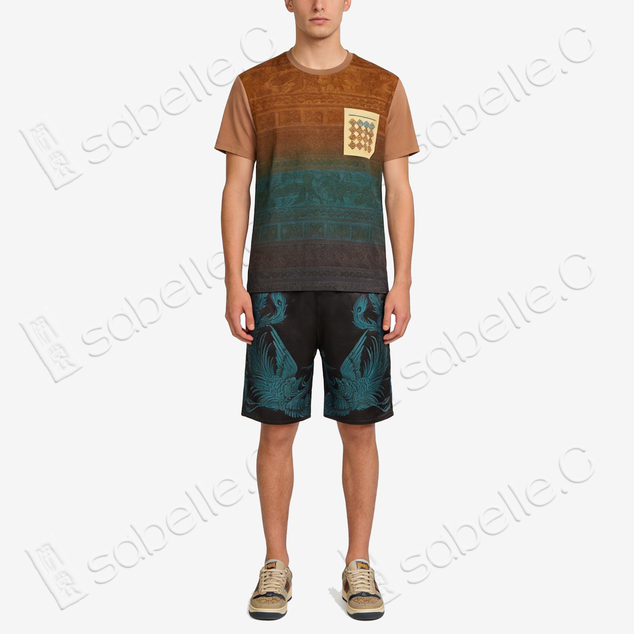 Gambiered Canton Silk T-shirt - 香雲紗短袖 T 恤