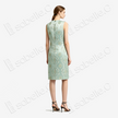 Mint Treasure Bloom Roundel Shu Brocade Long Top - 青瑤寶相蜀錦長上衣
