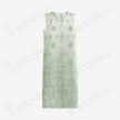 Mint Treasure Bloom Roundel Shu Brocade Long Top - 青瑤寶相蜀錦長上衣